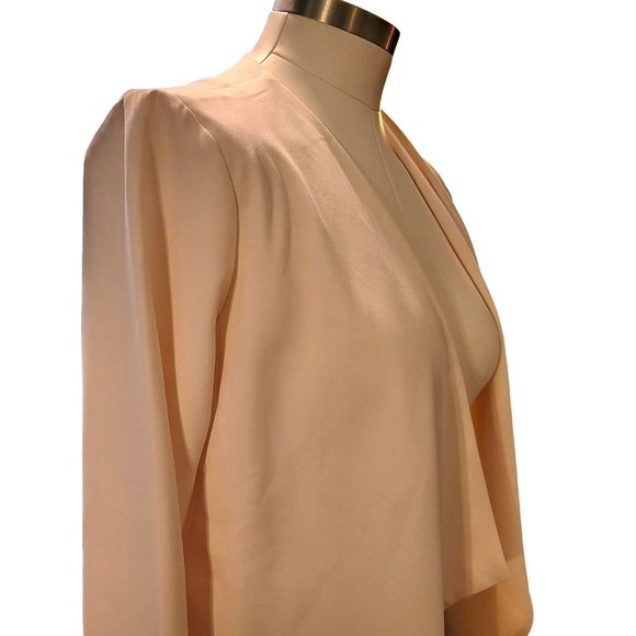 Lush Cream Waterfall Jacket Cascade Open Woman's Size Small Vr605 - Picture 12 of 14